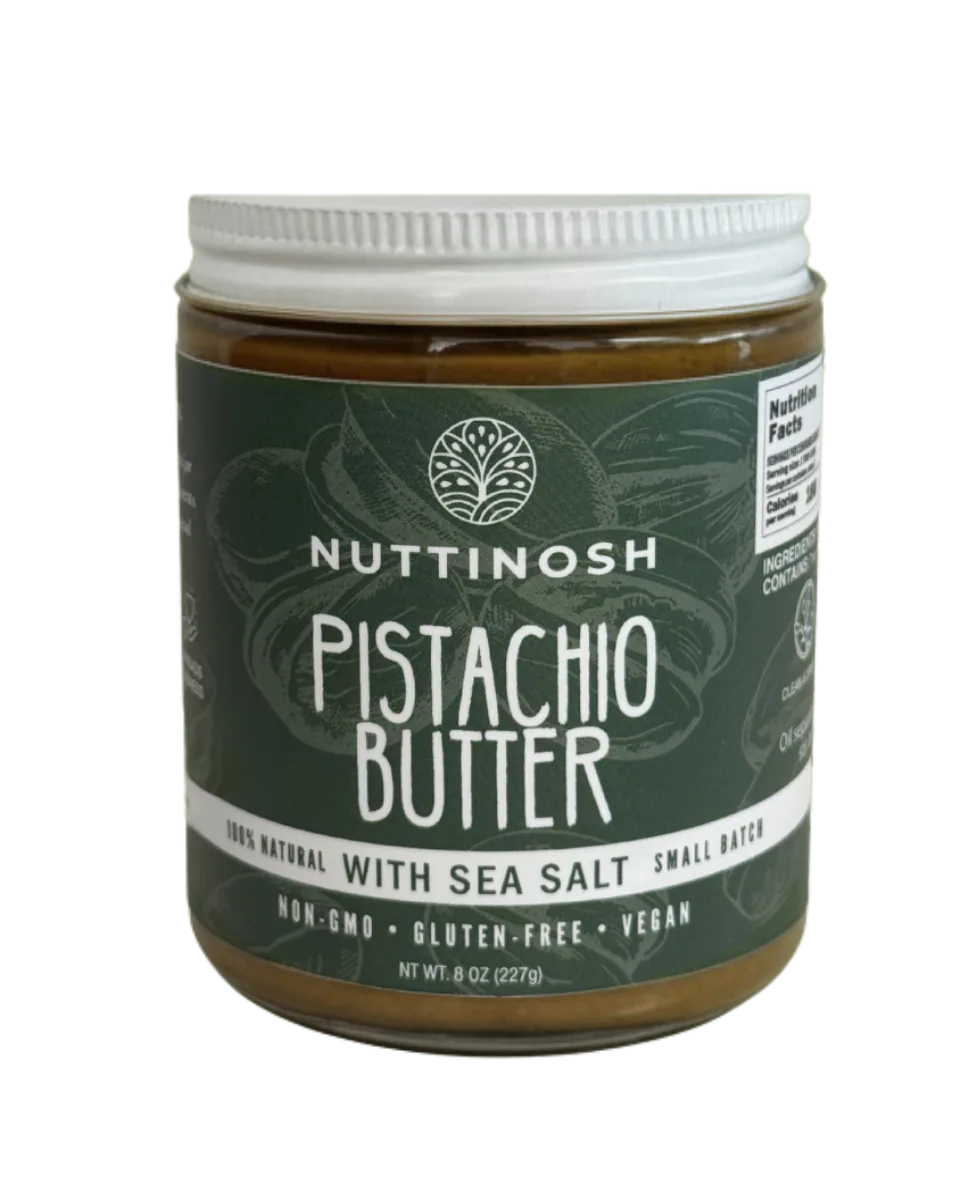 Nuttinosh pistachio butter with sea salt 8 oz jar