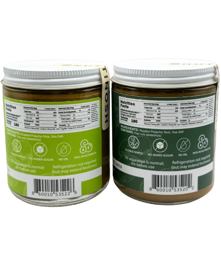 Nuttinosh pistachio butter bundle nutrition facts