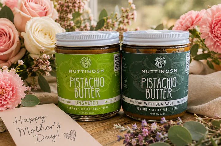 Nuttinosh Pistachio Butter Gift Bundle with flowers and jars