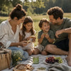 Family enjoying Nuttinosh Roasted Pistachio Butter and snacks on their picnic